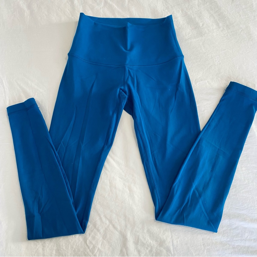 Lululemon Blue High Waisted Wunder Under Leggings